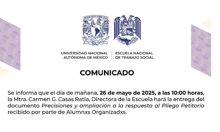Comunicado 25 mayo 25